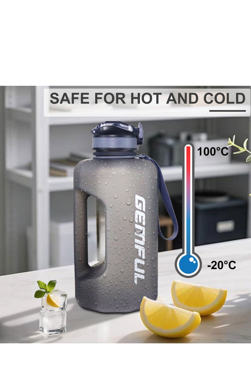 جيمفول إبريق ماء كبير 2.2 لتر مع قشة مقاوم للتسرب وخالي من مادة BPA، مناسب للشرب اليومي وصالات الجيم والرياضة والهواء الطلق - Image 3