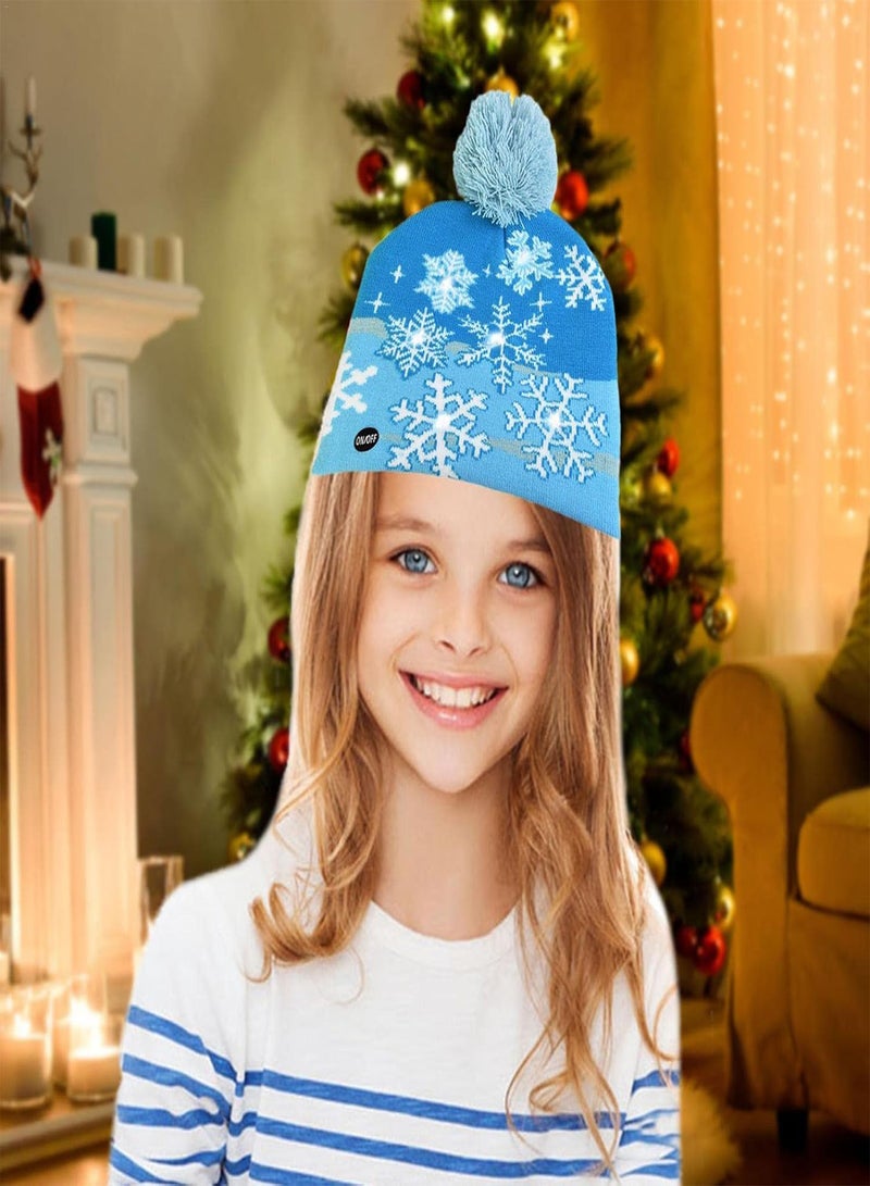 GGOOT Christmas Light Beanie Hat - Christmas Party LED Hat,Party Decorative Hats with Knitted Pattern Costume Supplies Women, Men - Image 3