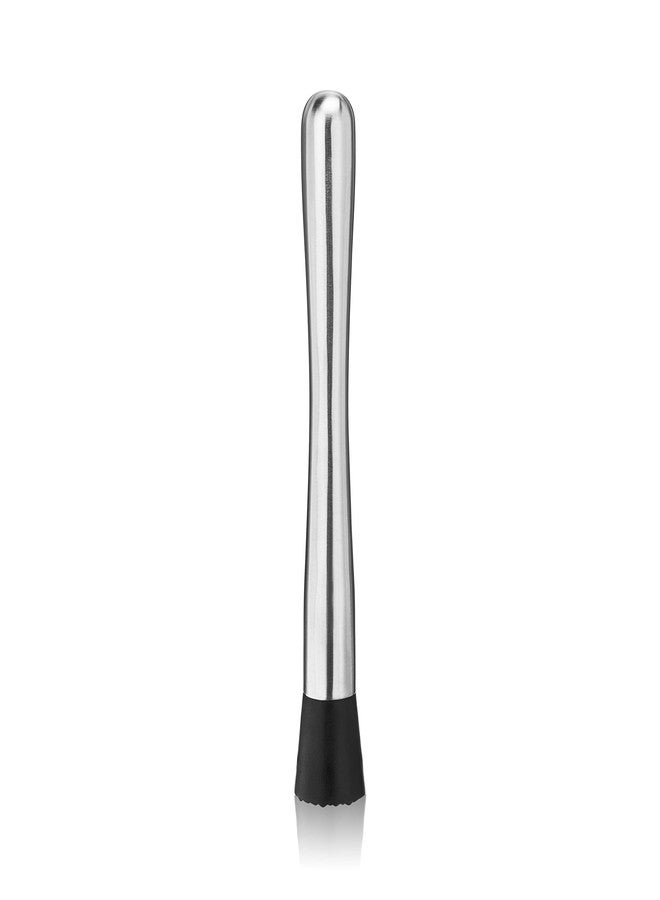 True Bar Muddler for Cocktails - Cocktail Muddler Stainless Steel with Textured Plastic Base - Dishwasher Safe, 10 Inches Set of 1 - Image 1