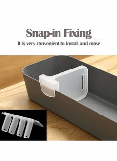 Y&D Fridge Dividers, 8Pcs Plastic Refrigerator Adjustable Snap-on Separator Space Allocators,Storage Box Pantry Grid Dividers for Home Kitchen Office Supplies (Clear)  - Image 2