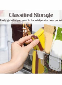 Y&D Fridge Dividers, 8Pcs Plastic Refrigerator Adjustable Snap-on Separator Space Allocators,Storage Box Pantry Grid Dividers for Home Kitchen Office Supplies (Clear)  - Image 3