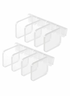 Y&D Fridge Dividers, 8Pcs Plastic Refrigerator Adjustable Snap-on Separator Space Allocators,Storage Box Pantry Grid Dividers for Home Kitchen Office Supplies (Clear)  - Image 1