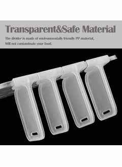 Y&D Fridge Dividers, 8Pcs Plastic Refrigerator Adjustable Snap-on Separator Space Allocators,Storage Box Pantry Grid Dividers for Home Kitchen Office Supplies (Clear)  - Image 4