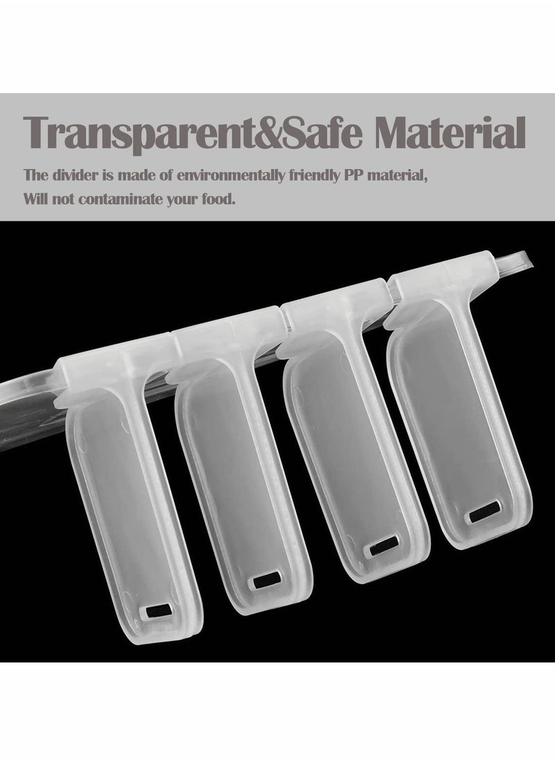 Y&D Fridge Dividers, 8Pcs Plastic Refrigerator Adjustable Snap-on Separator Space Allocators,Storage Box Pantry Grid Dividers for Home Kitchen Office Supplies (Clear)  - Image 4