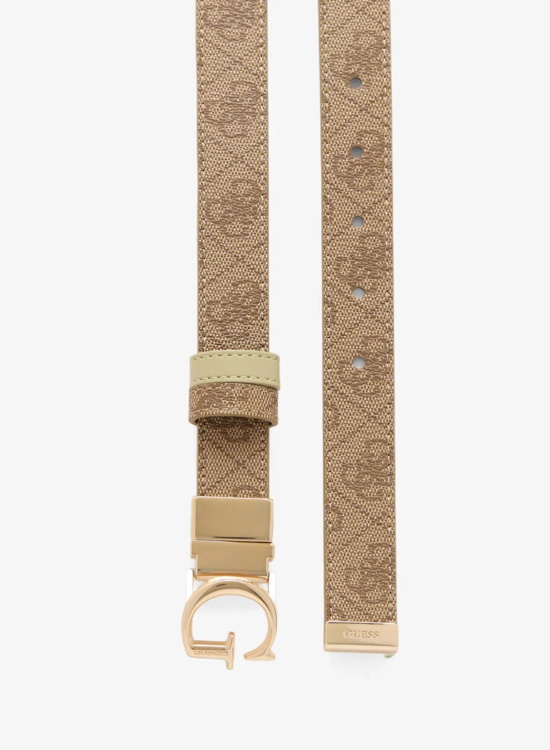 Guess  Leona Logo Reversible Allocated Hole Belt for Women | Best Price UAE