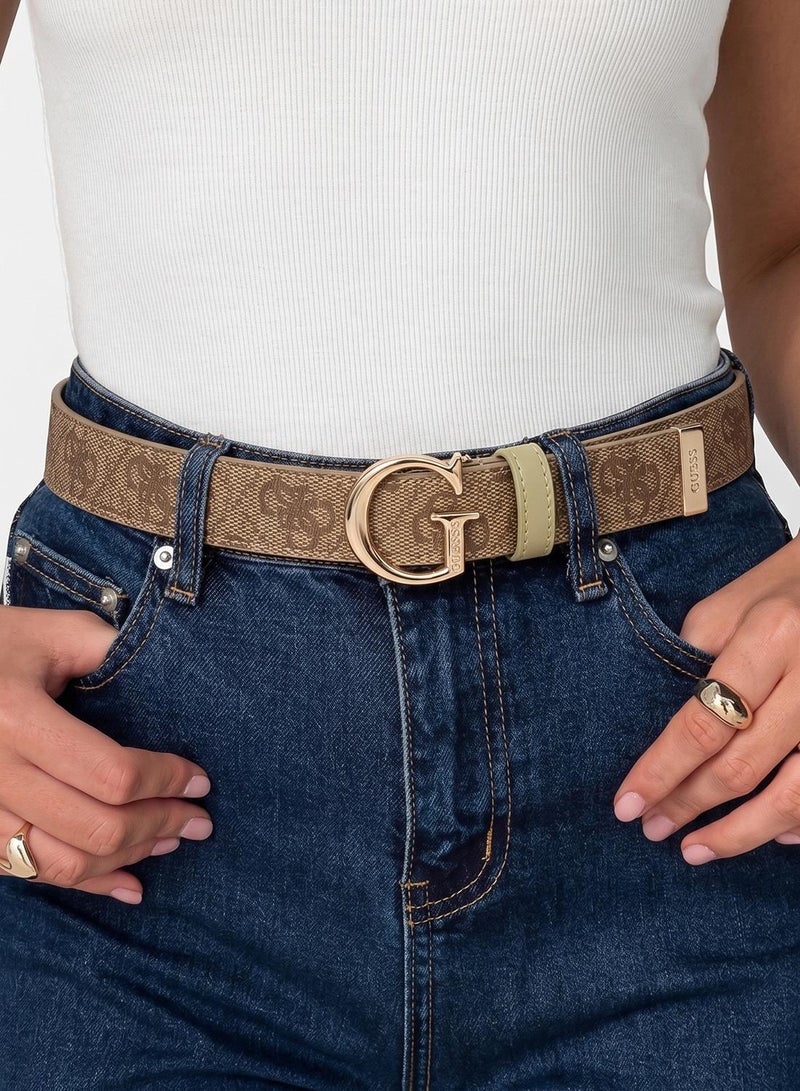 GUESS Leona Logo Reversible Allocated Hole Belt - Image 3