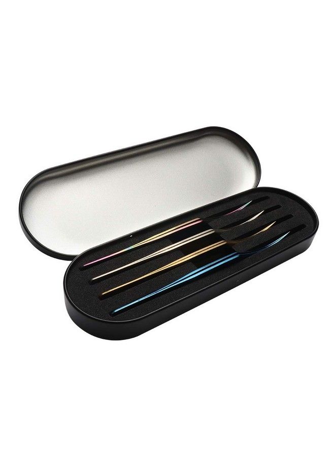 Mekupeu Professional Tweezers Storage Case Activated Sealed Box Eyelash Extension Tools Container 1 Pcs Black - Image 1