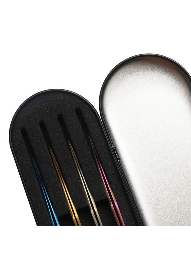 Mekupeu Professional Tweezers Storage Case Activated Sealed Box Eyelash Extension Tools Container 1 Pcs Black - Image 4