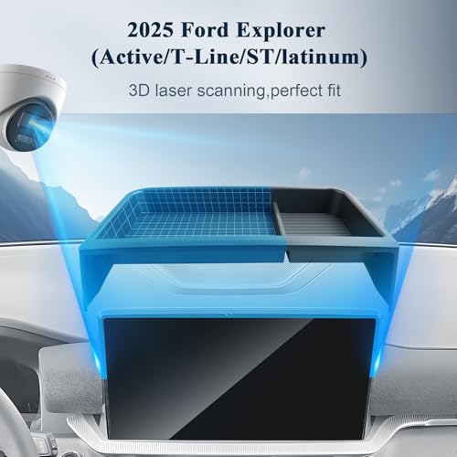 BIBIBO for 2025 2026 Ford Explorer Dash Storage Tray 2025-2026 Ford Explorer (Active/T-Line/ST/latinum) 13.2" Behind Screen Organizer 2025+ Explorer Screen Tray 2025+ Ford Explorer Accessories - Image 2