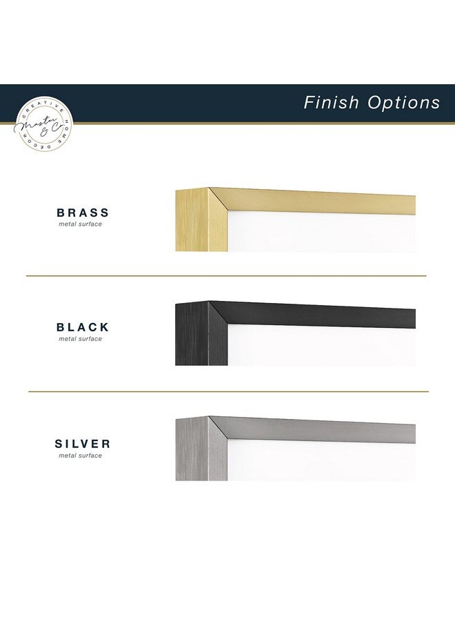 MCS MCS Master & Co. Foundry Metal 18x18 Square Picture Frame, Display Pictures 8x8 With Mat or 18x18 Without Mat, Wall Hanging Frame for Photos & Posters, Brass (1-Pack)  - Image 4