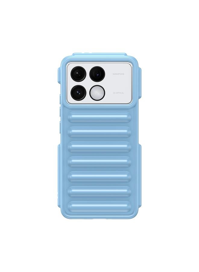 For Redmi K70 Capsule Series Candy Color TPU Phone Case(Blue)