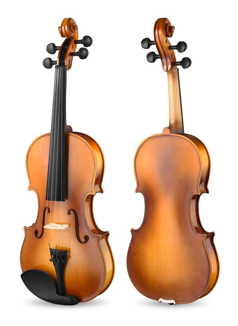 Mike Music 3/4 Violin Set Full Size Fiddle for Beginners Students with Hard Case, Rosin, Bow, and Extra 1st Strings (3/4)  - Image 3