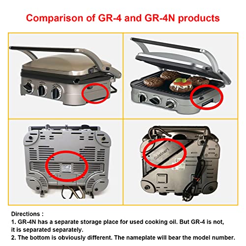 GVODE Waffle Plates Only for Cuisinart Griddler GR-4N, GR-5B, GR-6 and GRID-8N Series, Nonstick Coating Baking Waffle Plates by Gvode - Image 3