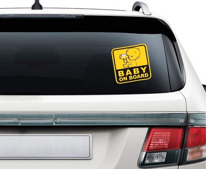 Graphixdesign Baby On Board Sticker Sign for Car, Vinyl Sticker Safety Cute Design,6x6 Inch) - Image 2