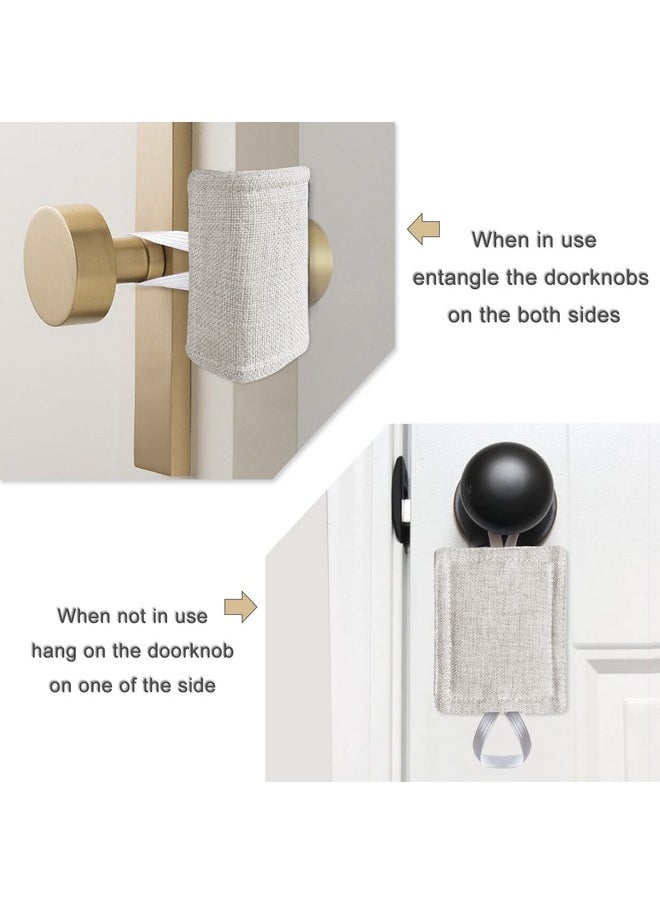 warmtone Door Silencer Quiet Door Closer Cushion, Padded Door Latch Cover For Nursery, Baby, Light Sleepers Noise Reduced Prevent From Locking For Toddler Safety 4 X 3 Inch, Natural Colored, Pack3  - Image 3