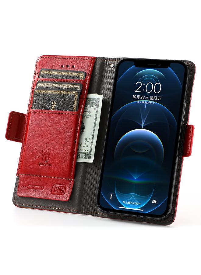Zaboon Case For iPhone 12 Pro Max CaseNeo Business Splicing Dual Magnetic Buckle Horizontal Flip PU Leather Case with Holder & Card Slots & Wallet - Image 4