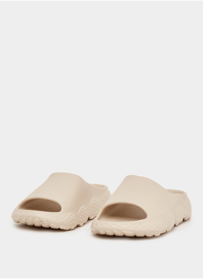Styli Styli Textured Sole Thick Band Slip On Slides  - Image 3
