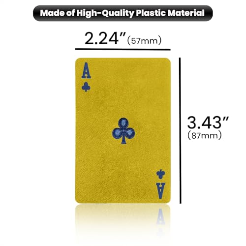 Jeuristic Unique Starflare Waterproof Playing Cards Premium Pack of Cool Plastic Playing Cards Professional Deck Fancy Themed Cute Vintage Play Card Pool Bar Games Gifts Cartas de Poker Shiny Gold - Image 5
