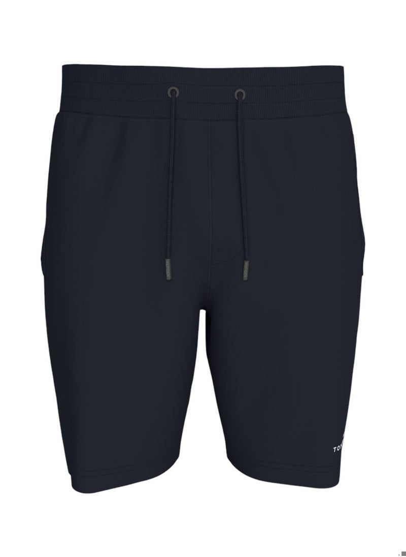 TOMMY HILFIGER Men's Small Logo Sweatshorts, Blue - Cotton  - Image 1