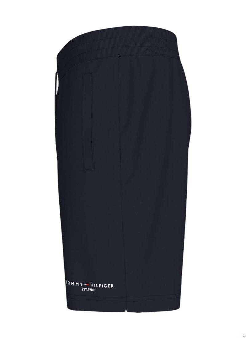 TOMMY HILFIGER Men's Small Logo Sweatshorts, Blue - Cotton  - Image 4