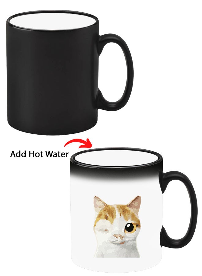 Theodor Colour Changing Heat Sensitive Magic Mug - Add Hot Tea or Coffee Cat Wink For Home Office Gift Kids Men Women - Image 1