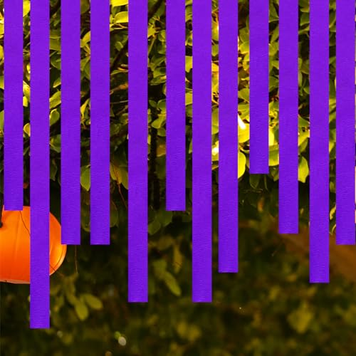 jiebor Crepe Paper Streamers for Halloween Black Orange Purple Crepe Paper Roll Halloween Party Room Wall Decor, 9 Rolls 738 Ft - Image 5