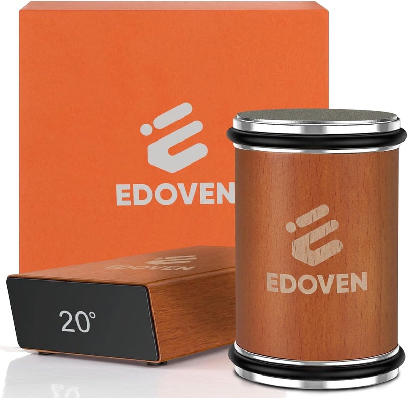EDOVEN Rolling Knife Sharpener Kit - Beech Wood Magnetic Rolling Sharpener for Knives with 15 & 20 Degree Angles - Elegant Gift for Chefs & Cooks - Knife Sharpening Kit for Kitchen & Pocket Knives - Image 1