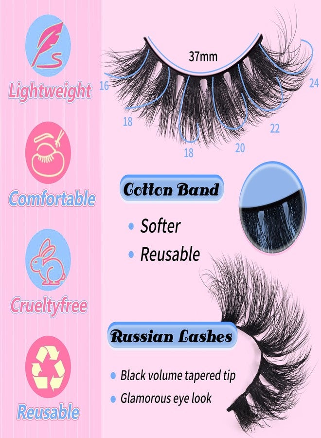 Yaiseiko 14 Pairs Thick Long Lashes False Eye Lashes Mega Look 5D Volume Dramatic 24mm Waterproof 100D Eyelash Clusters Soft Fake Eyelashes Pack by Yaiseiko - Image 3