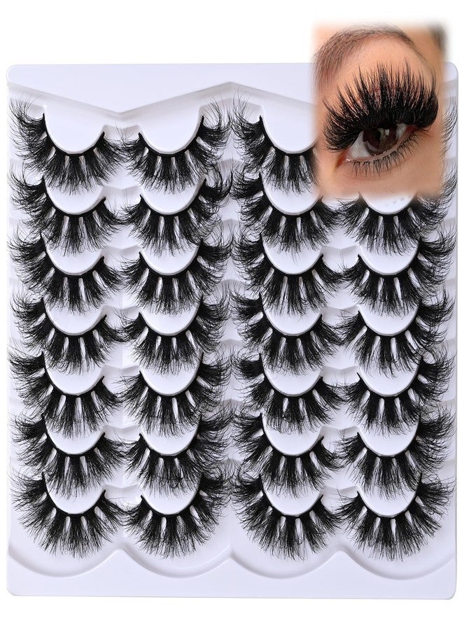 Yaiseiko 14 Pairs Thick Long Lashes False Eye Lashes Mega Look 5D Volume Dramatic 24mm Waterproof 100D Eyelash Clusters Soft Fake Eyelashes Pack by Yaiseiko - Image 1