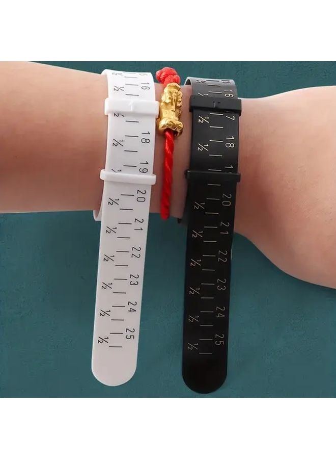 White Plastic Bracelet Sizer Tool 5 91 To 9 84 Inch Wrist Size Measuring Ring - Image 2