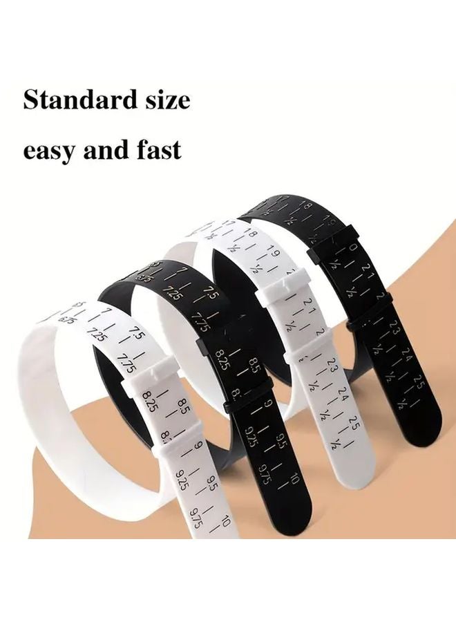 White Plastic Bracelet Sizer Tool 5 91 To 9 84 Inch Wrist Size Measuring Ring - Image 3