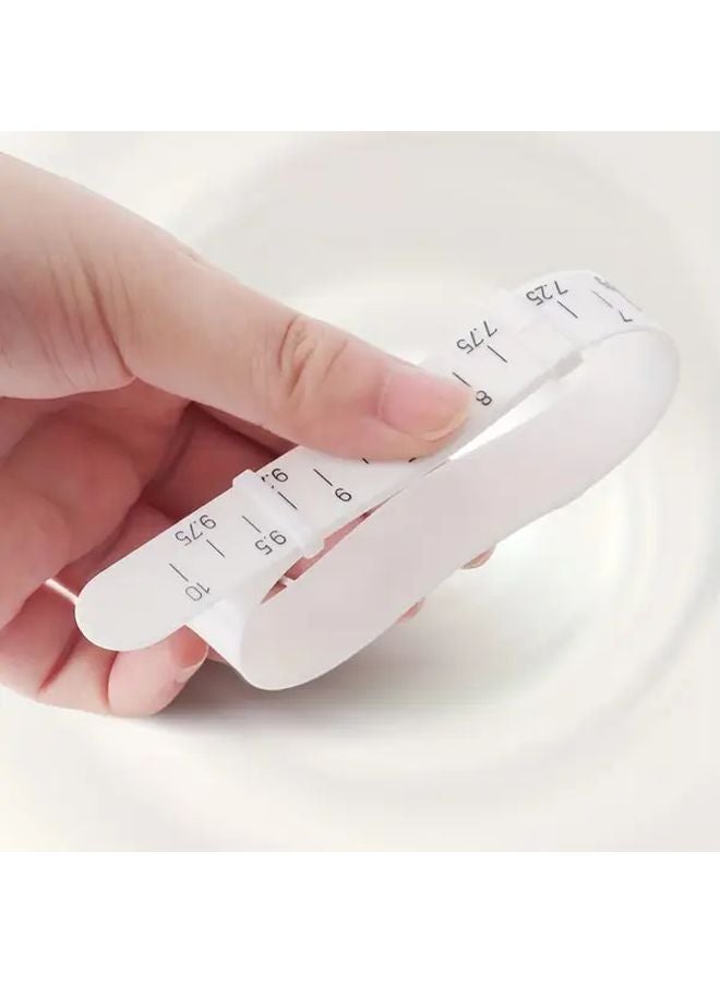 White Plastic Bracelet Sizer Tool 5 91 To 9 84 Inch Wrist Size Measuring Ring - Image 4