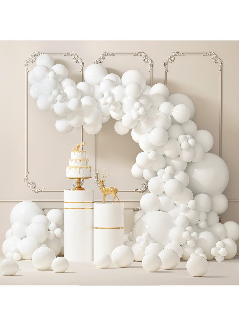 87pcs White Balloons Different Sizes 18 12 10 5 Inches for Garland Arch, Premium Party Latex Balloons for Birthday Party Wedding Anniversary Baby Shower Party Decoration - Image 1