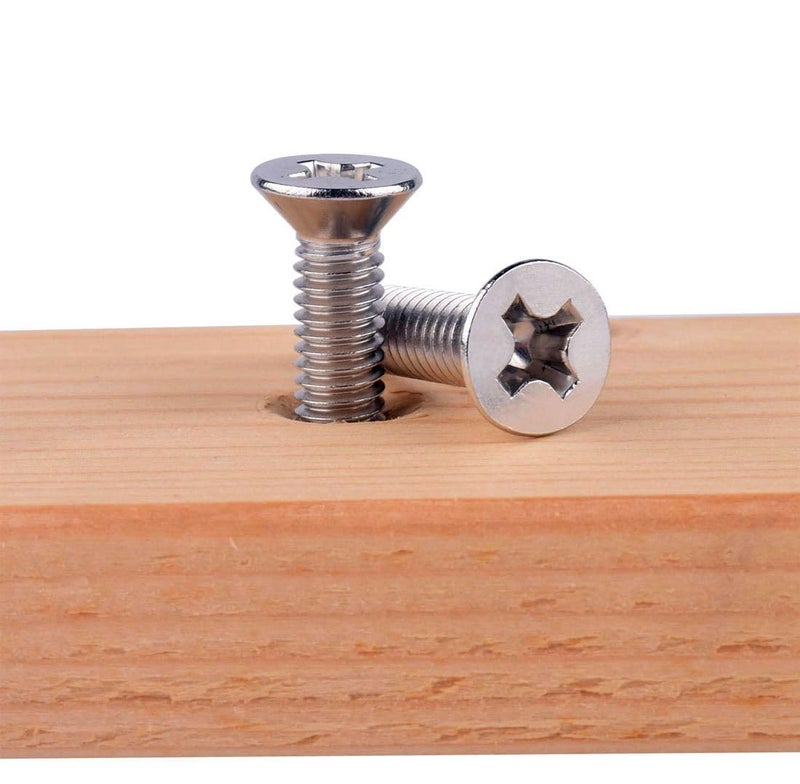 VAMUOEFL #6-32 x 1 Phillips Flat Head Machine Screws, Stainless Steel 304 (18-8), UNC Coarse Thread, Countersunk Head Machine Screws, 50Pcs - Image 3