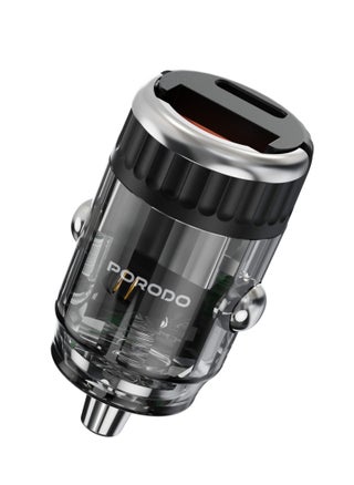 Black -Dual Port Transparent / Pull Ring