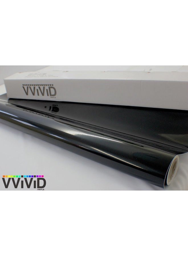 VViViD XPO High Natural Black Gloss Microfinish Vinyl (3.4 MIL) Wrap Roll - 12" x 60" - Image 3