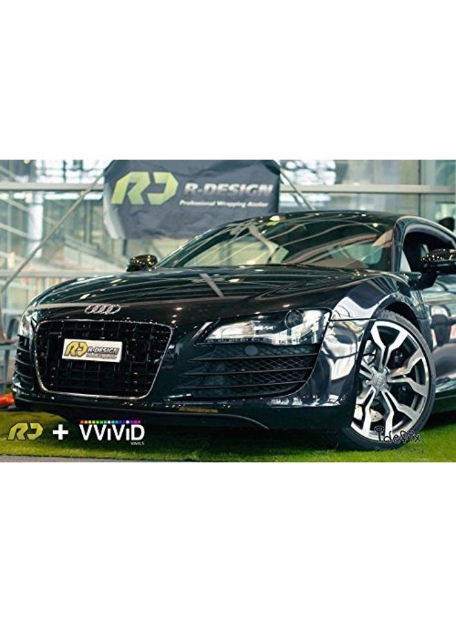 VViViD XPO High Natural Black Gloss Microfinish Vinyl (3.4 MIL) Wrap Roll - 12" x 60" - Image 2