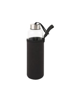 DANUBE HOME Danube Essential Borosilicate Glass Sport Bottle with grey cloth Portable And Leak Resistant Bottle Ideal For School Home Office Travel Sport Gym Etc 600ml 6.3 x 6.3 x 23.5 Hcm  - Image 3