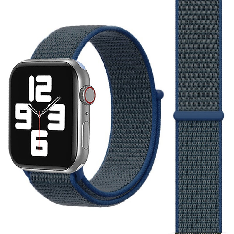 erorex For Apple Watch 42Mm / 41Mm / 40Mm / 38Mm Simple Fashion Nylon Watch Band With Magic Stick(Dark Blue) - Image 2