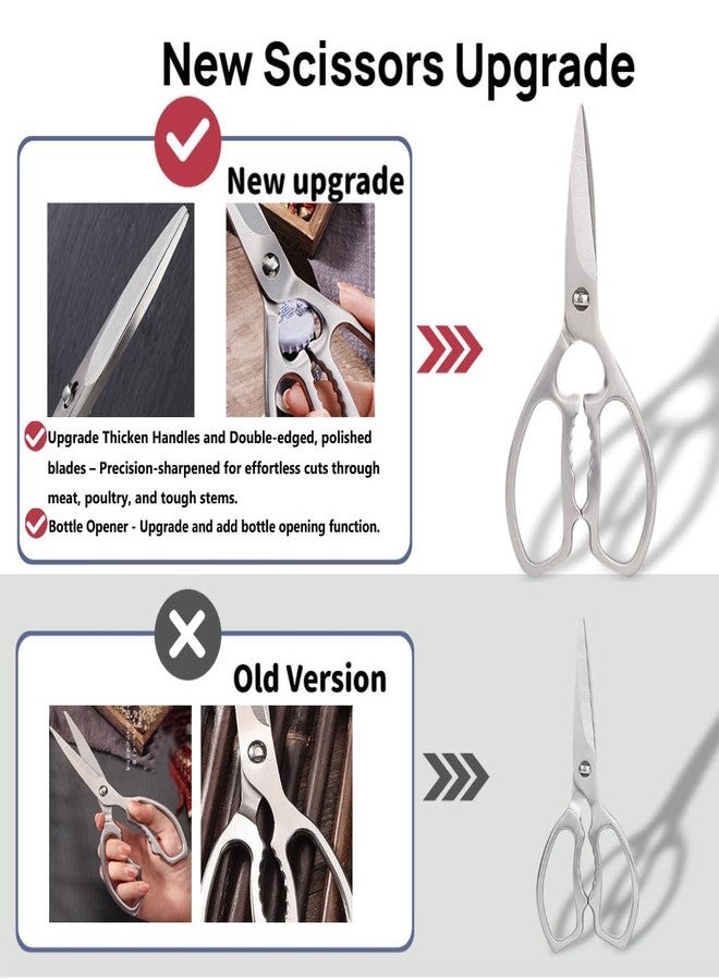 Jasni 100% Full Stainless Steel separable Sharp Powerful Kitchen Scissors Multi-Purpose Heavy Duty Dishwasher Safe Food Scissors Kitchen Shears for Chicken Poultry bone - Image 2
