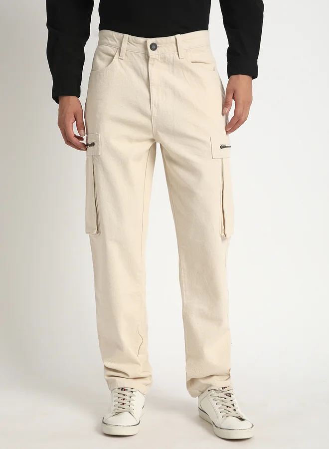 ستايلي Men Mid Rise Straight Fit Cargo Jeans By Bene Kleed