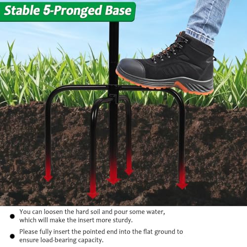 Olpchee Metal Bird Bath for Outdoor - Garden Bird Bath with Removable Bowl Heavy-Duty Base, Winter Birdbath Feeder Rust-Proof Birdbaths for Garden Yard Lawn Decor, Easy to Install(Green) - Image 4
