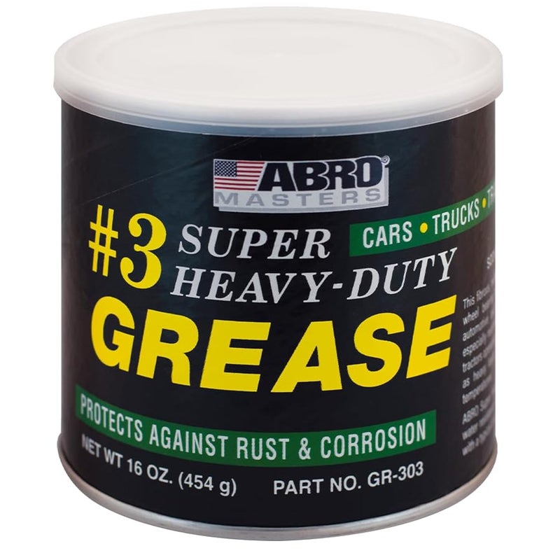 ABRO Masters Super Heavy-Duty #3 Wheel Bearing Grease, 16oz - Sodium-Based Multi-Purpose Lubricant - Image 1