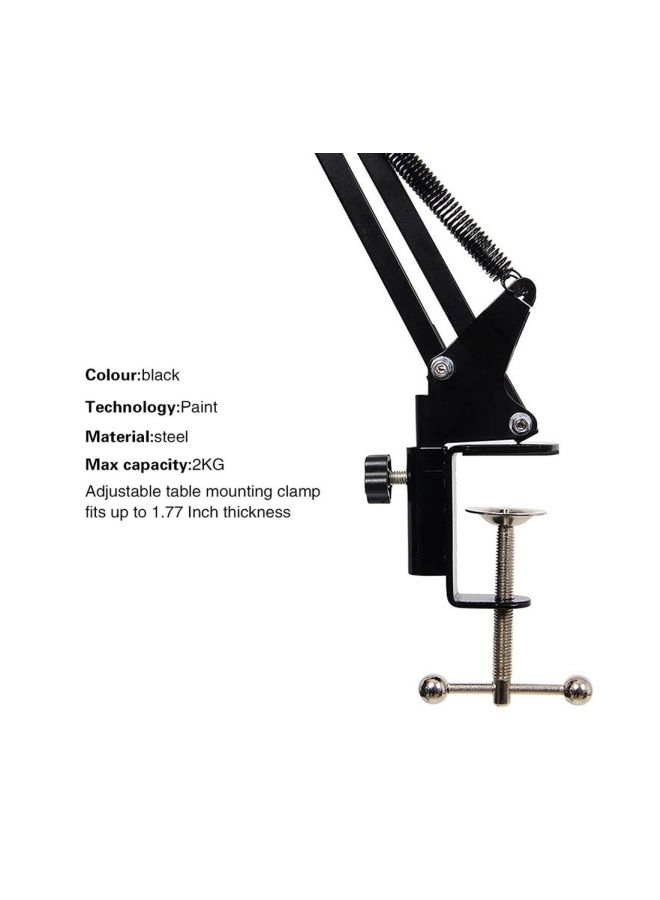 Metal Adjustable Studio Microphone Stand Suspension Boom Table Bracket - Image 4