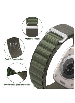 BORTONY Pack of 2 Apple Watch Band Alpine Loop Band 49mm 45mm 44mm for Men Women Nylon Woven Sport Strap Compatible with iWatch Series 8 Ultra 7 SE 6 5 4 3 2 1  - Image 3