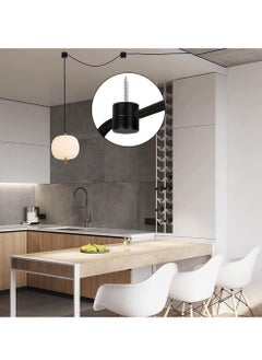 Excefore Swag Hook for Chandelier Ceiling Lights Cable, 6 Pack Metal Swag Hooks for Ceiling Hanging Lights, Pendant Light Hook for Ceiling Lamp, Black Ceiling Hooks  - Image 5