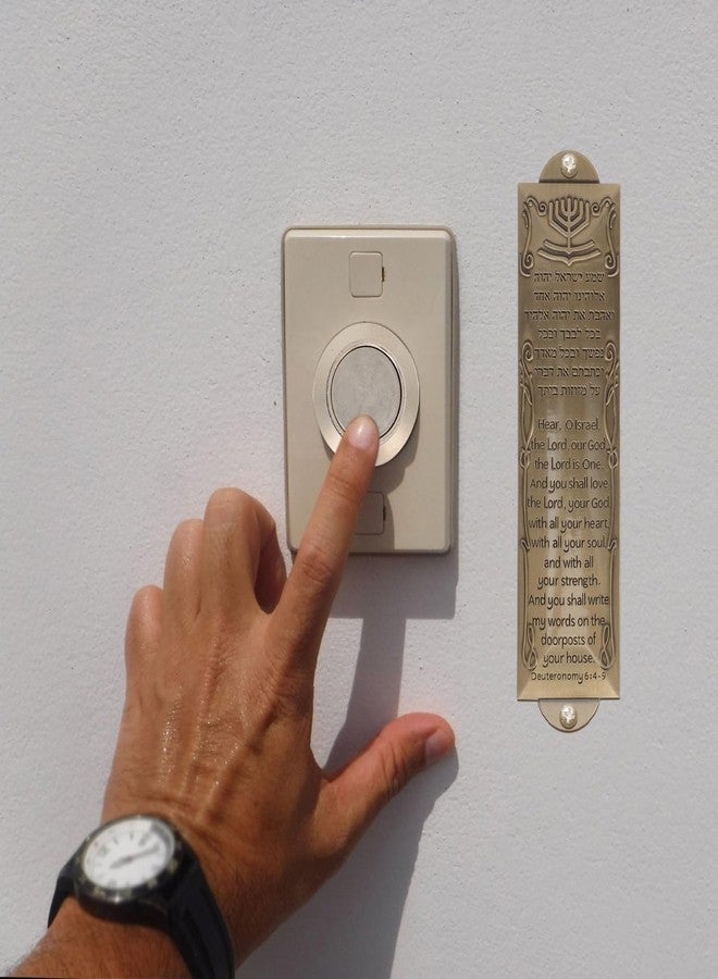 Garneck 6 Sets Mezuza - Religious Holy Scroll Hannukah Mezuza - House Mezuzah Kippah for Jerusalem Shema Mitzvah - Messianic Door Frame Tefillin Hangers Mezuzah Box - Image 4