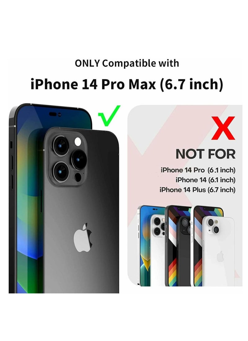 Denx Magnetic Case for iPhone 14 Pro Max [Shockproof & Slim] Clear Hard Back Cover with high-Grade Protection | Navy Blue  - Image 2