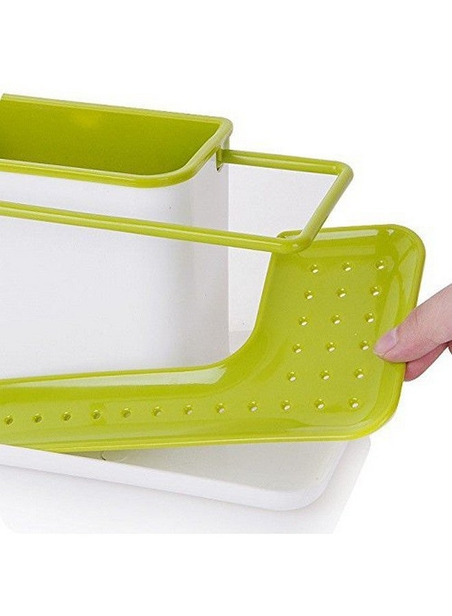 Inditradition 3 in 1 Kitchen Sink Organizer (for Dishwasher Liquid, Brush, Cloth, Soap, Sponge), Plastic - Image 4