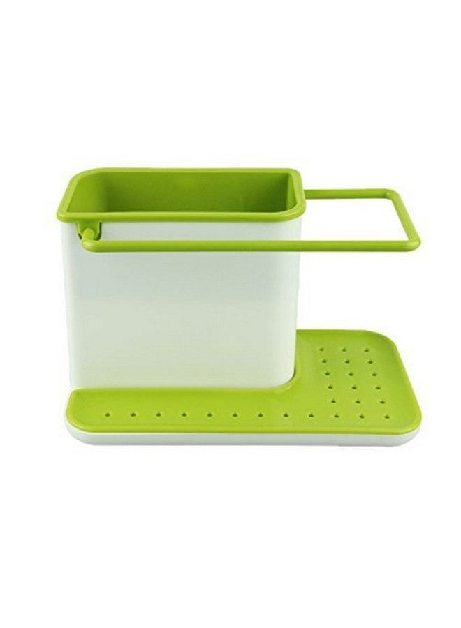 Inditradition 3 in 1 Kitchen Sink Organizer (for Dishwasher Liquid, Brush, Cloth, Soap, Sponge), Plastic - Image 3